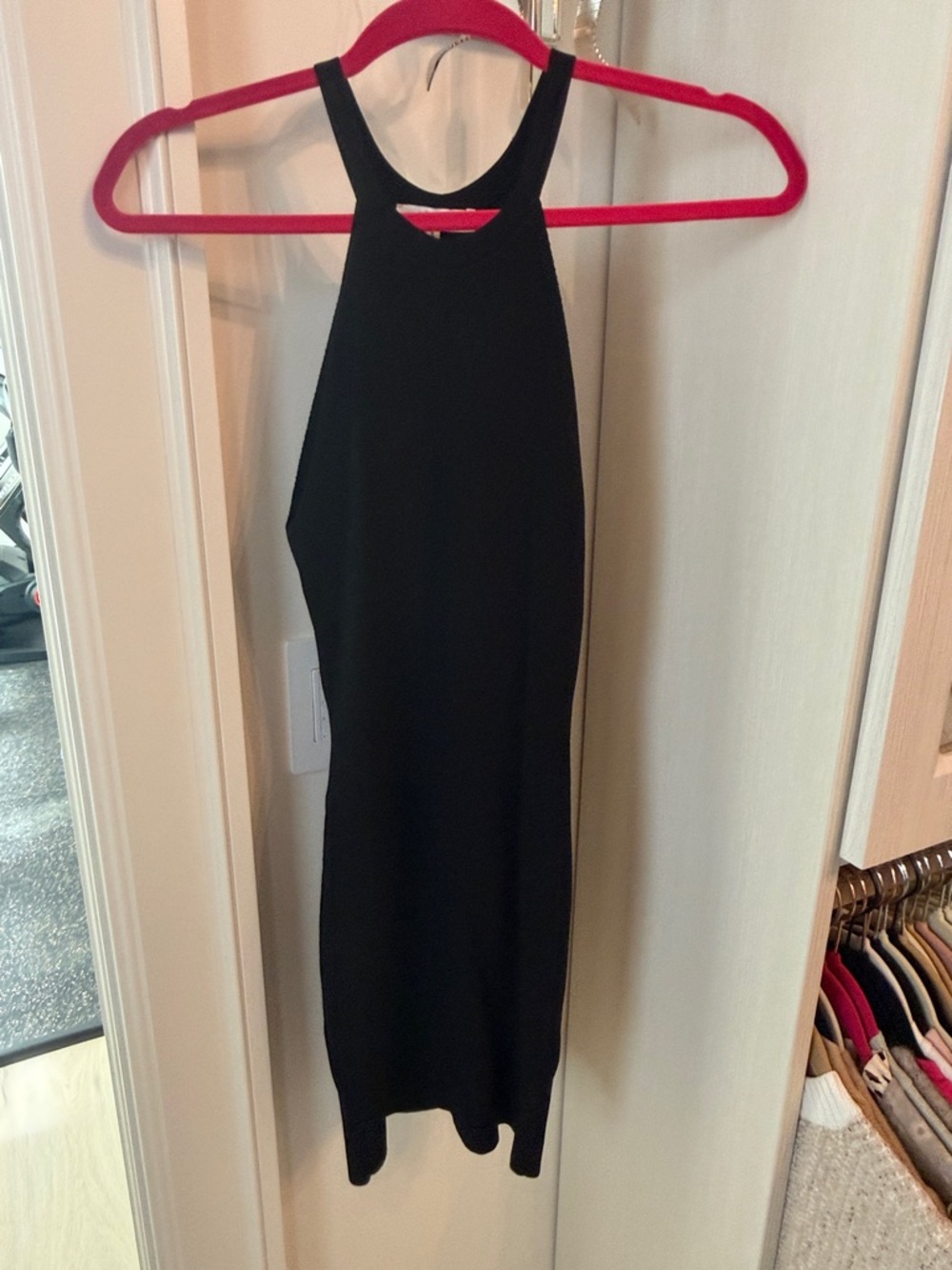 Women's Black Racerback Midi Dress